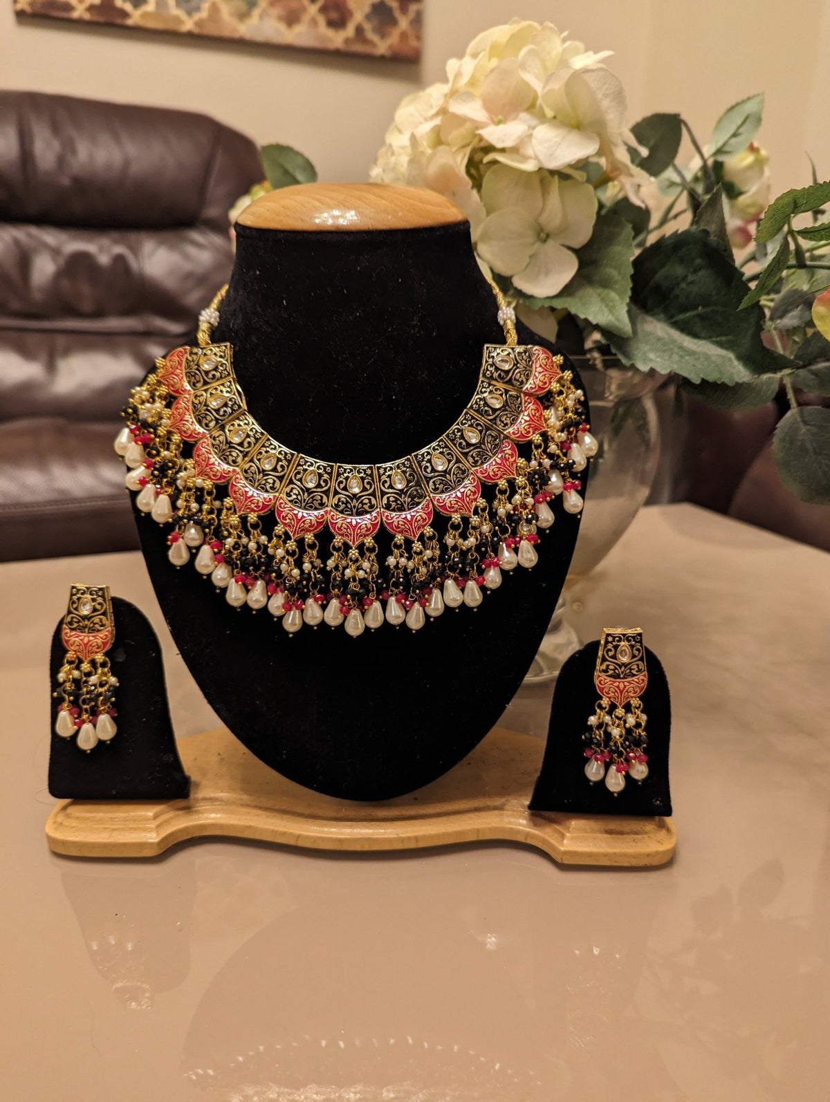 373 374 390 stunning traditional necklace jewellery set - KundanByNadia