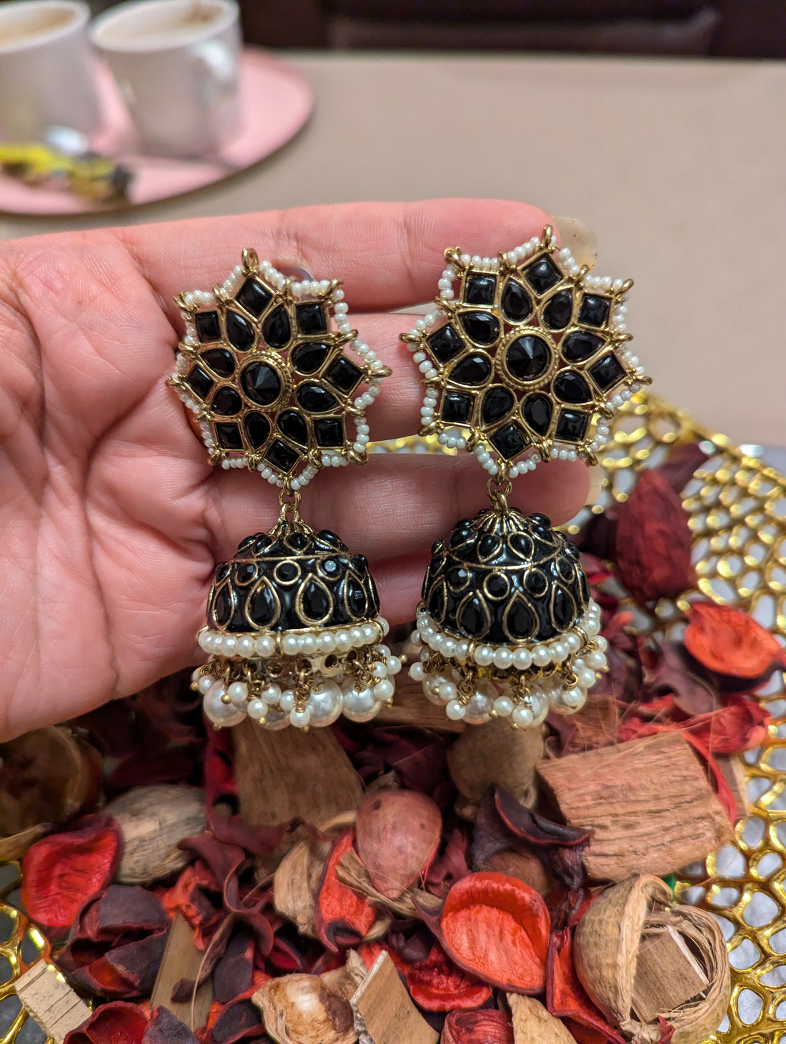 Stunning jhumki earrings jewellery set