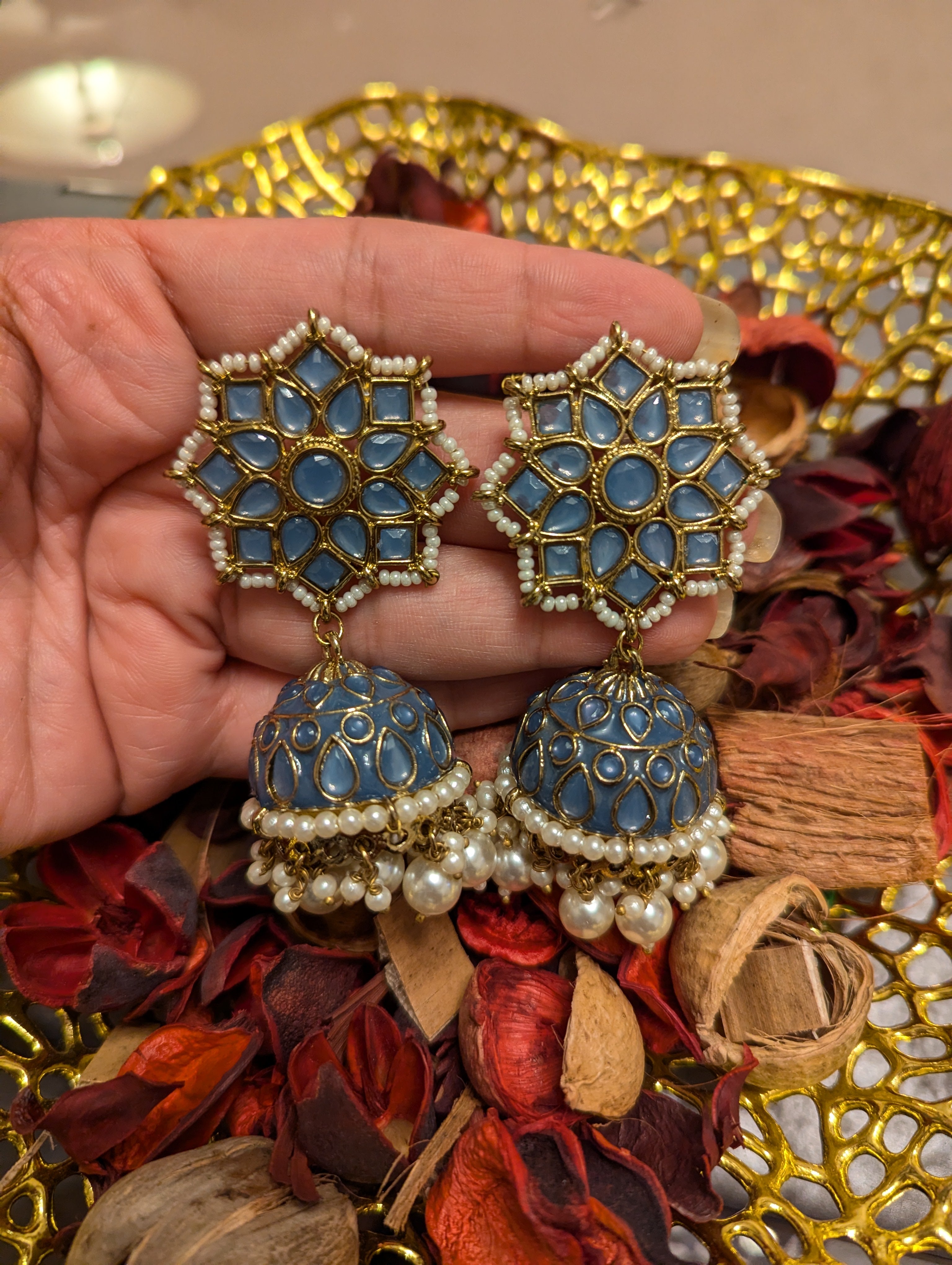 Stunning jhumki earrings jewellery set