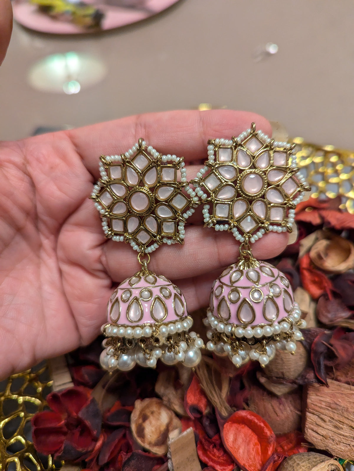 Stunning jhumki earrings jewellery set