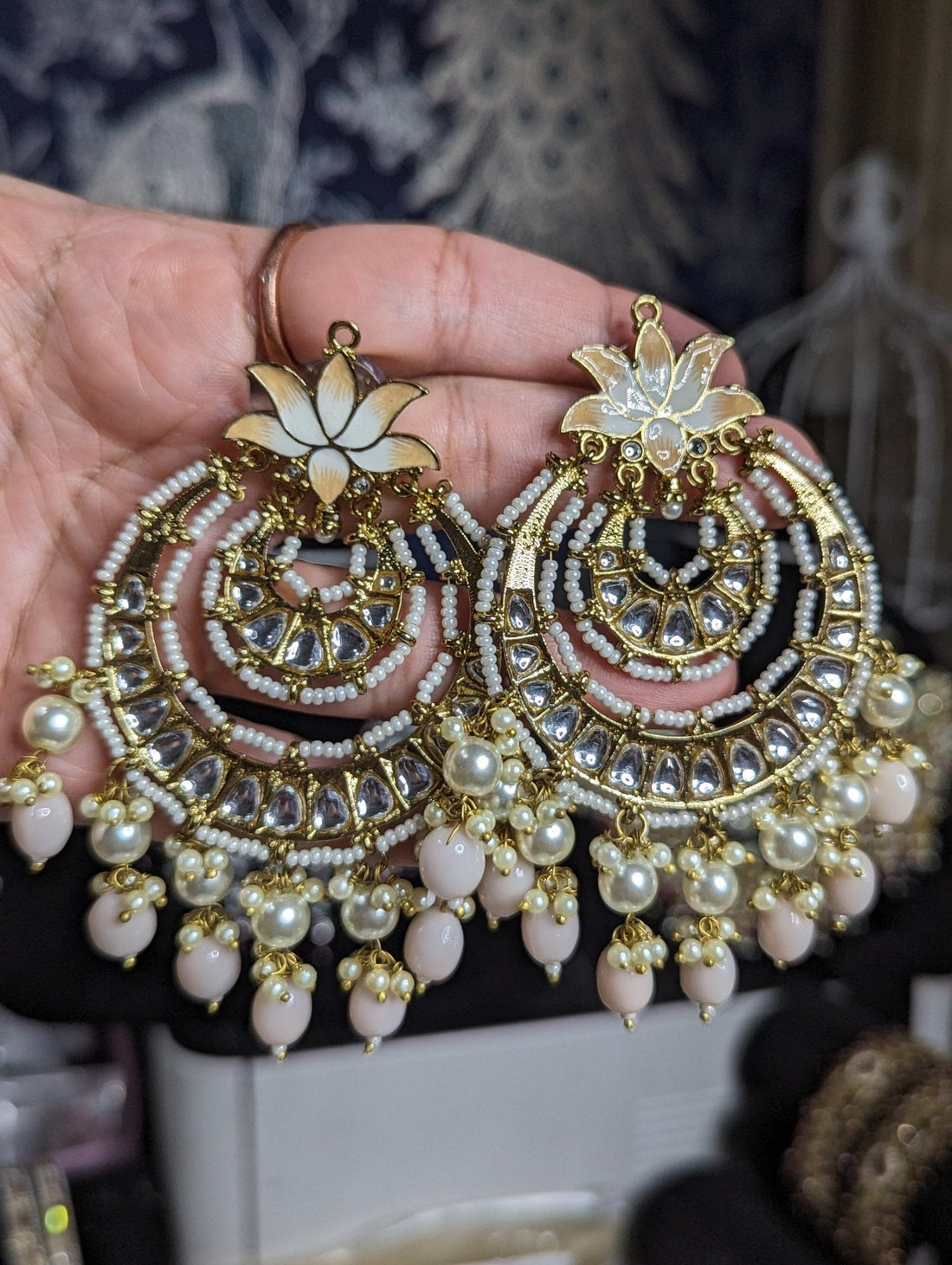 Beautiful hanging earrings jewellery - KundanByNadia