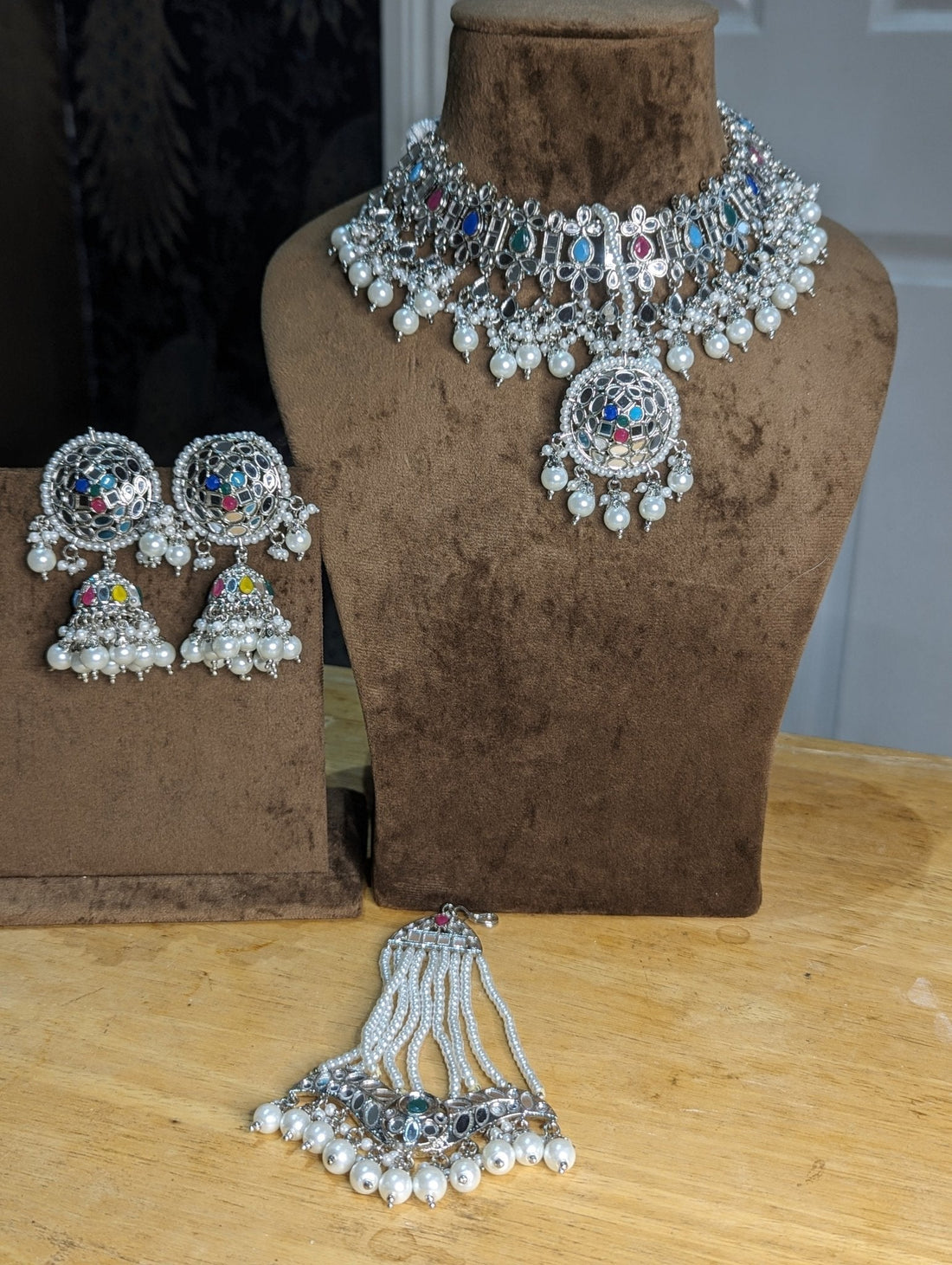 Full bridal necklace jewellery set - KundanByNadia