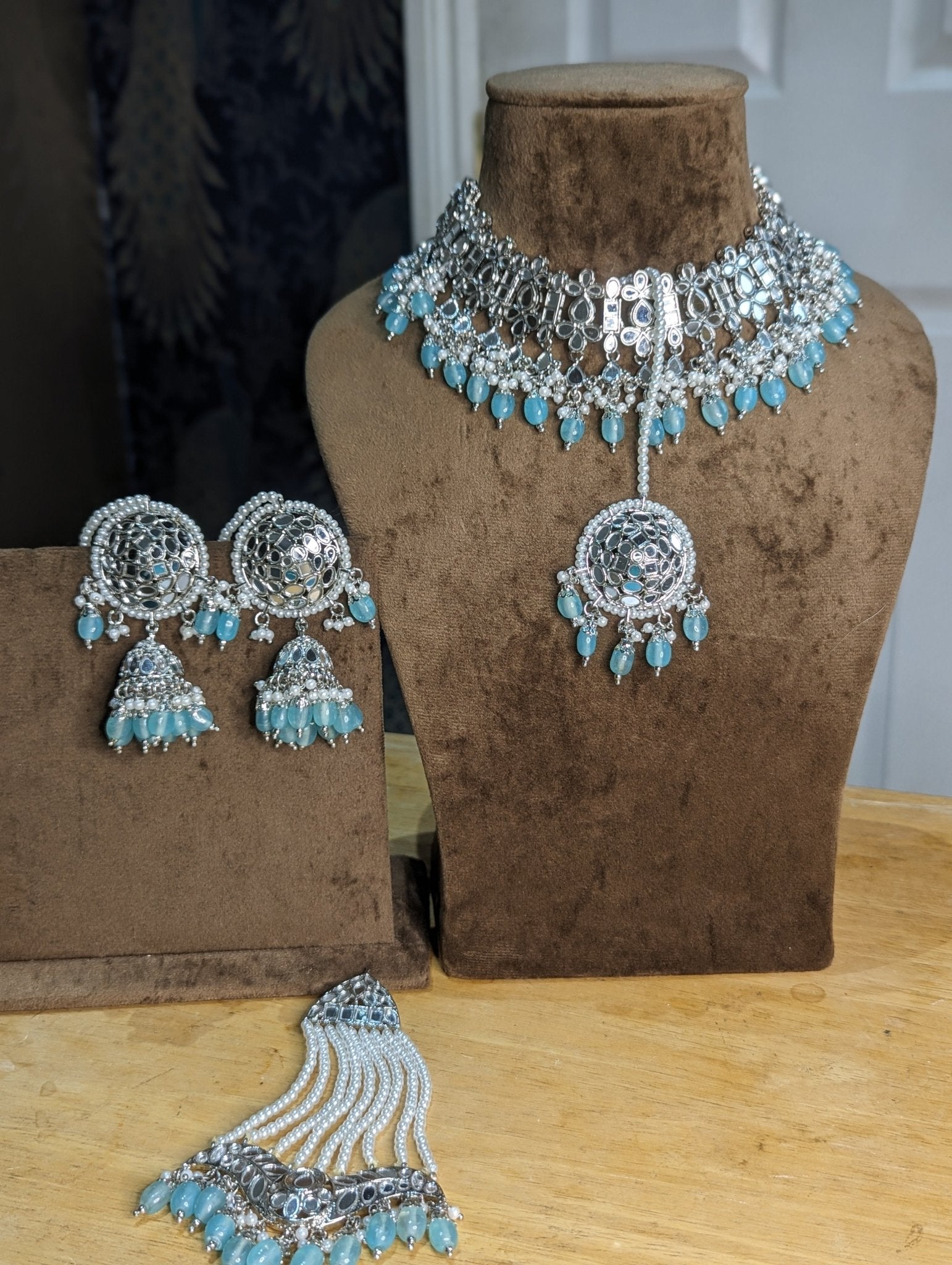 Full bridal necklace jewellery set - KundanByNadia