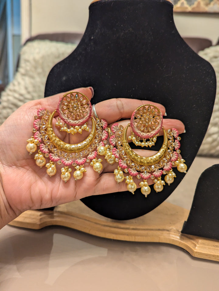 Chand Bali style earrings jewellery set