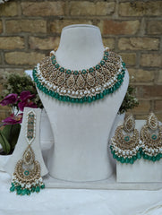 648 bridal full necklace jewellery set stunning colours