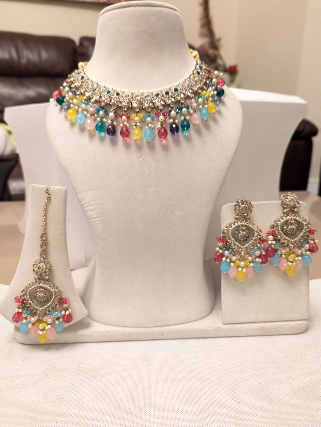 69/70/71 beautiful colours necklace jewellery set for brides