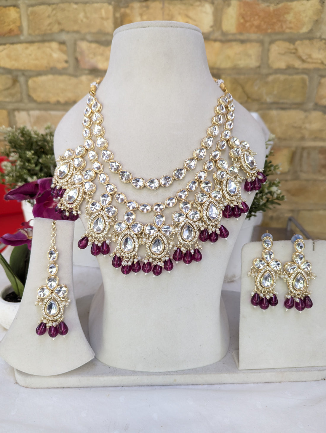 6/7/11/12/13 stunning chokkar necklace jewellery set for bridal beauty oversized