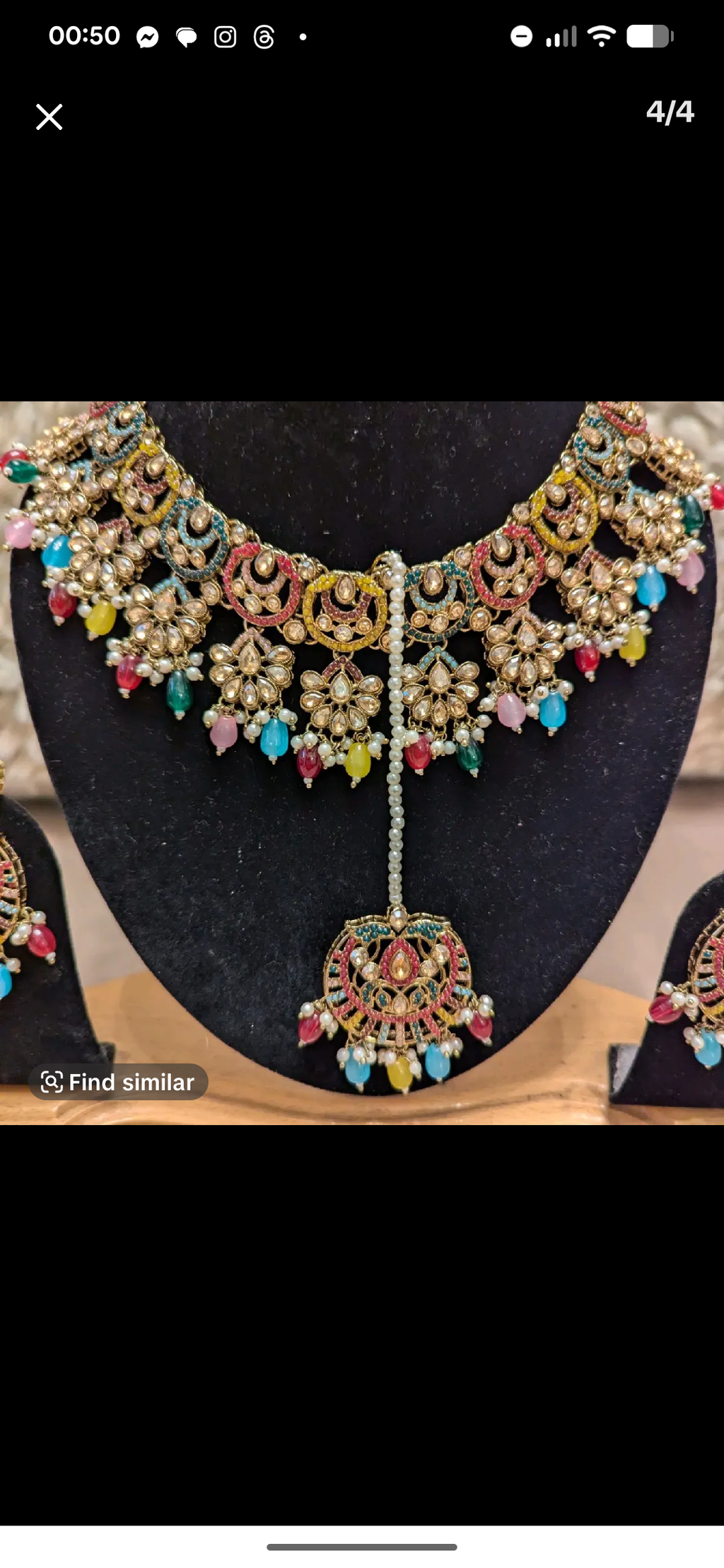 Multicoloured Kundan Necklace