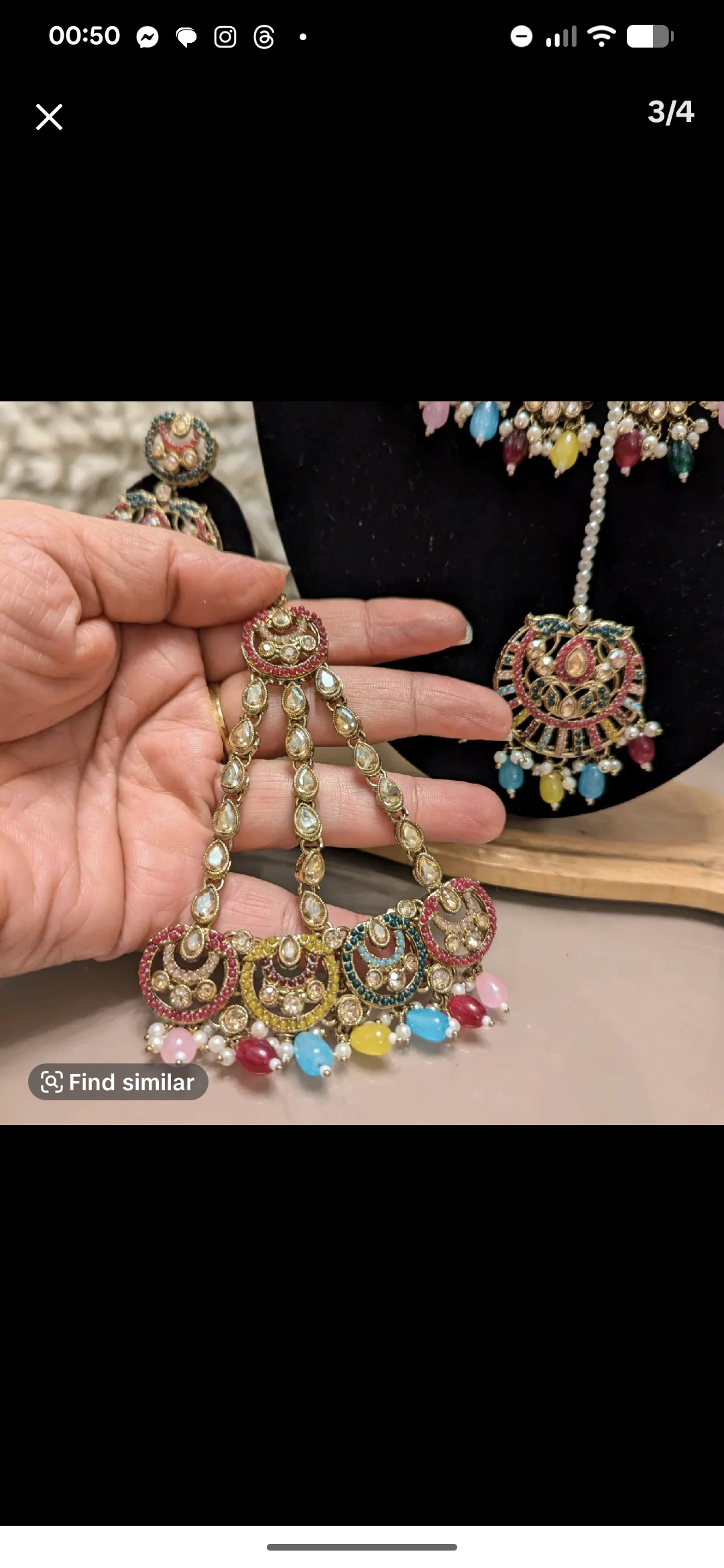 Multicoloured Kundan Necklace