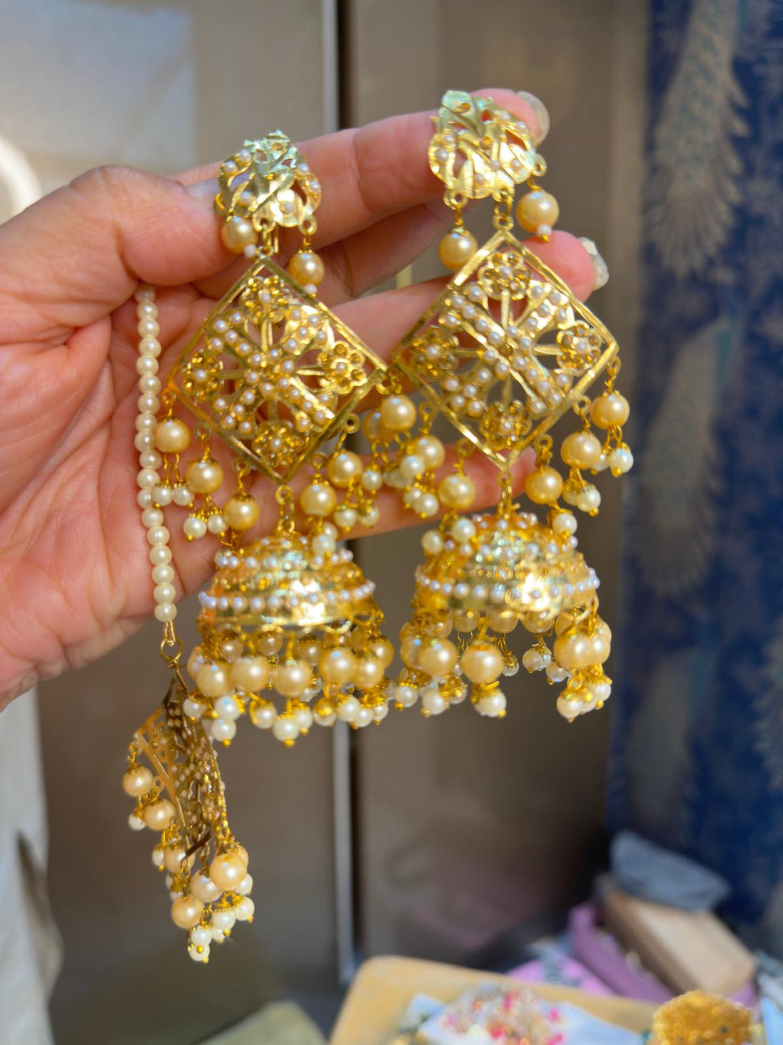 Panjabi jewellery earrings tikka set