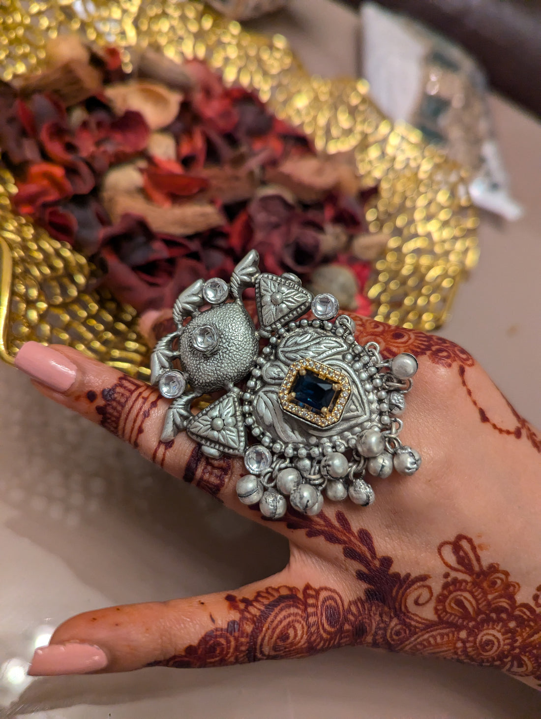 Pure chandi beautiful rings jewellery