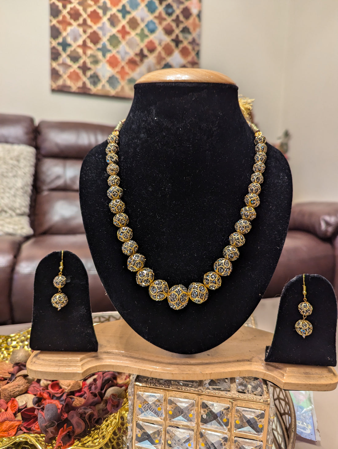 Beautiful mala necklace jewellery set