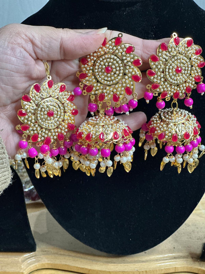 Panjabi jewellery earrings tikka set