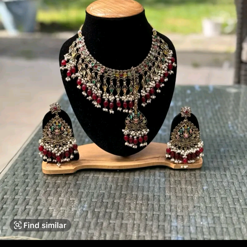 Multicolured  Necklace kundan Jewelery