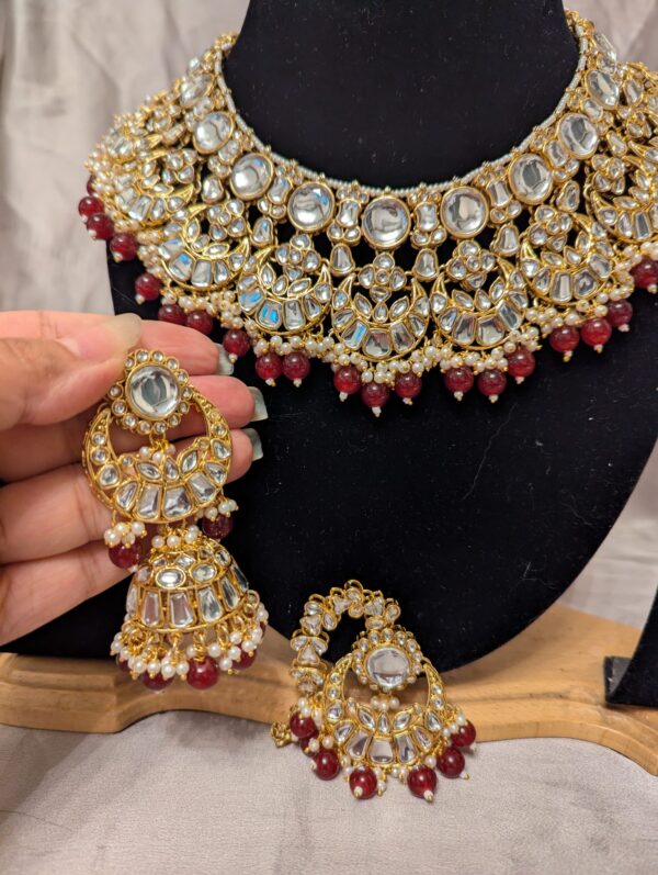 Red Bridal Necklace – Royal Elegance for Your Special Day - Image 2