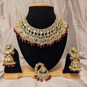 Red Bridal Necklace – Royal Elegance for Your Special Day