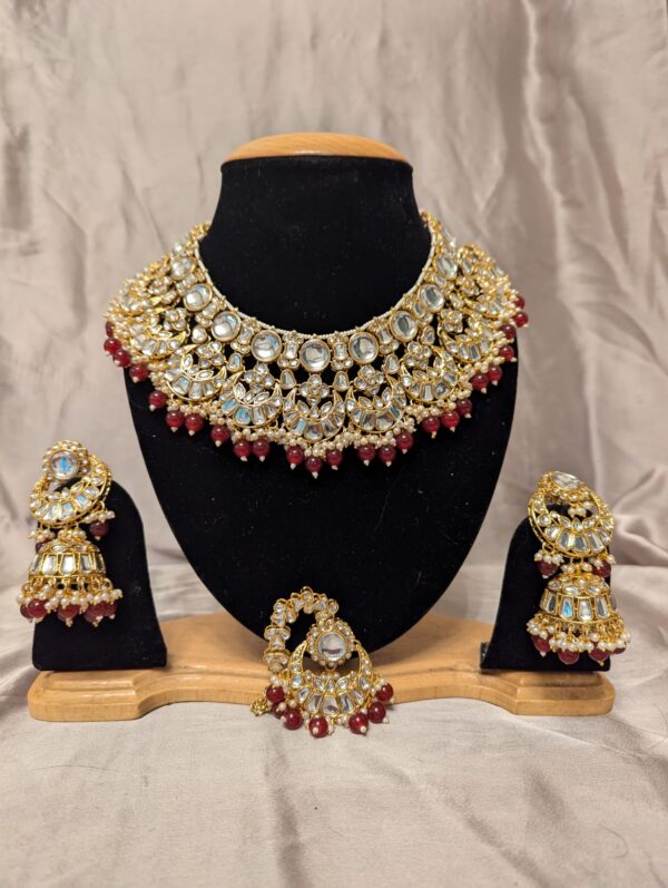 Red Bridal Necklace – Royal Elegance for Your Special Day