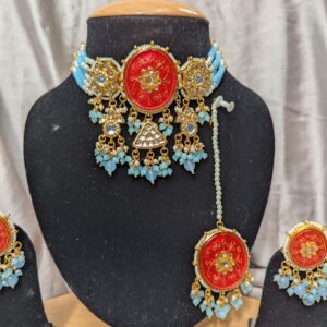 Red Kundan Necklace – Regal Charm with Timeless Craftsmanship
