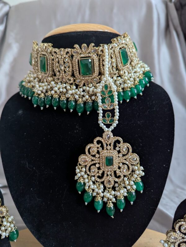 Red Bridal Necklace – Royal Elegance for Your Special Day - Image 2